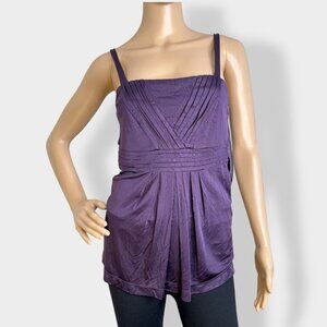 Mexx Purple Pleated Sleeveless Top